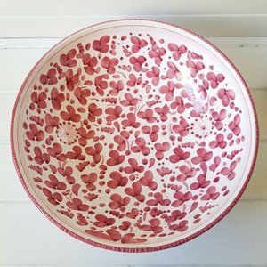 STARBUCKS 2003 Barista  Arabesco Pasta Bowl 12" Red White, Made in Italy